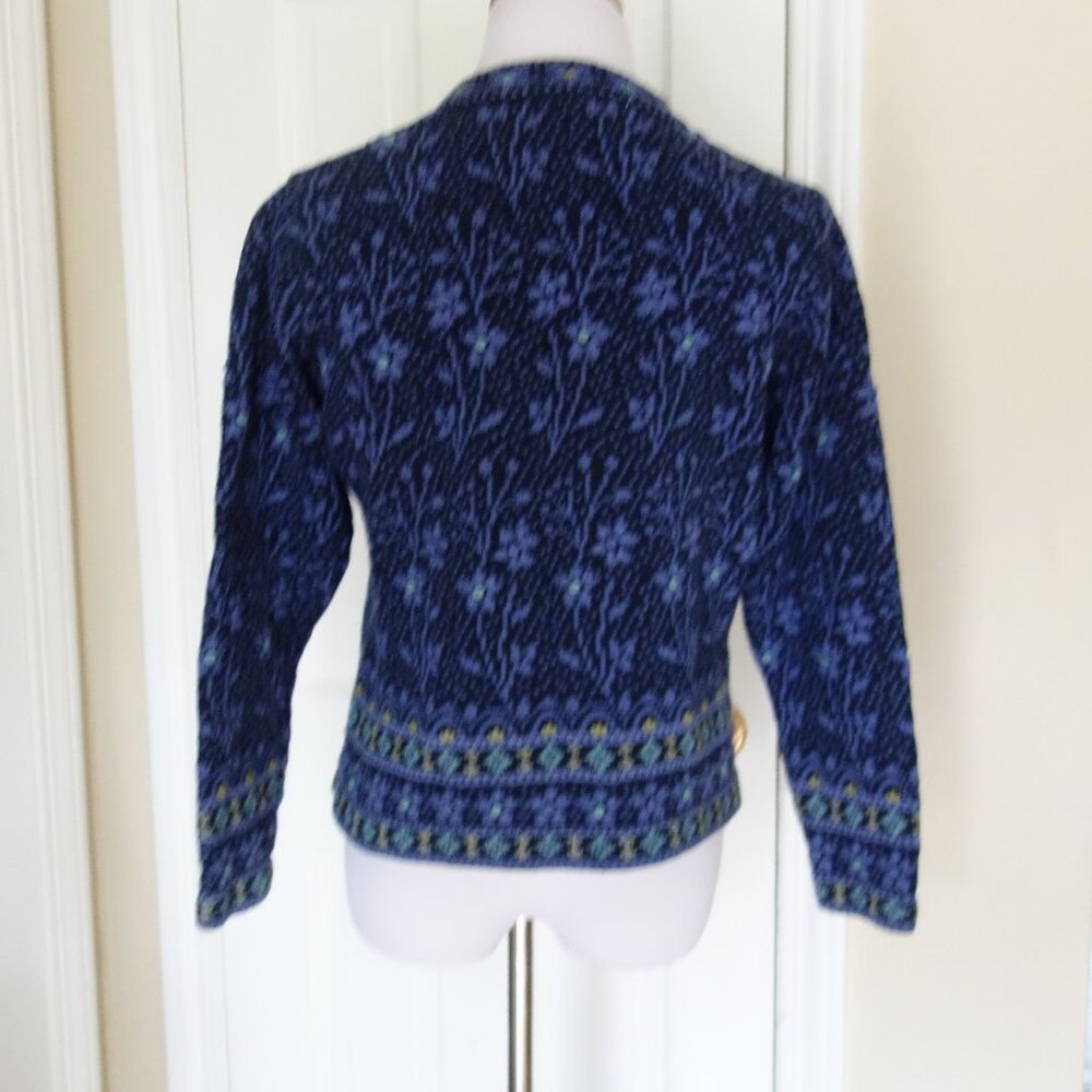 NOMADIC TRADERS Knitted Floral Embroidered Purple Sweater – Wmns Large - Picture 9 of 9